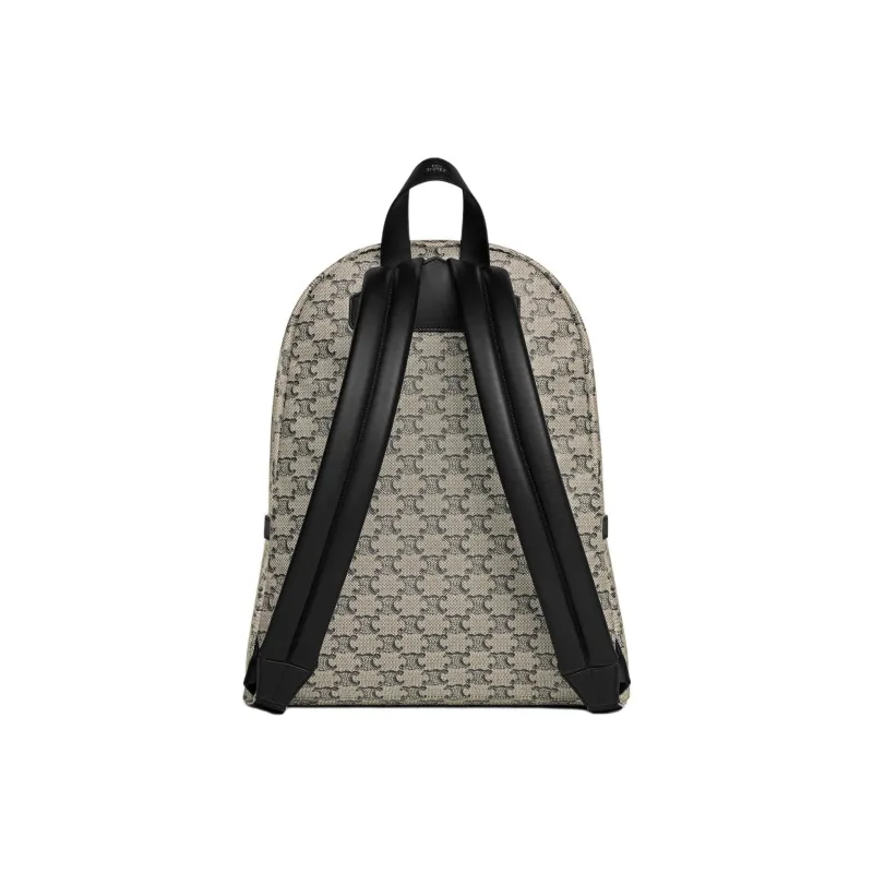 CELINE Triomphe Canvas Backpack Medium Size Men's Light Umber-2