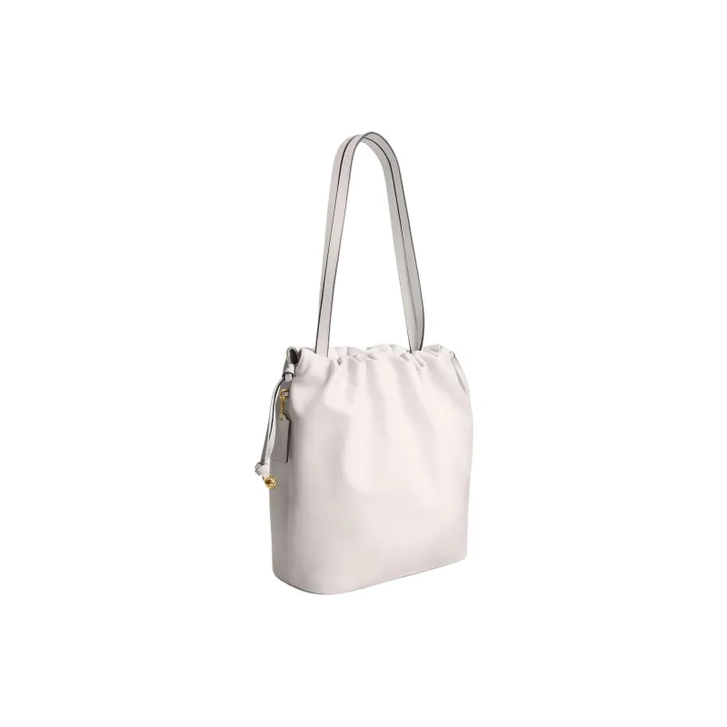 COACH Faye EPI Leather Handbag Shoulder Bag Large Size Women's Chalk White-1