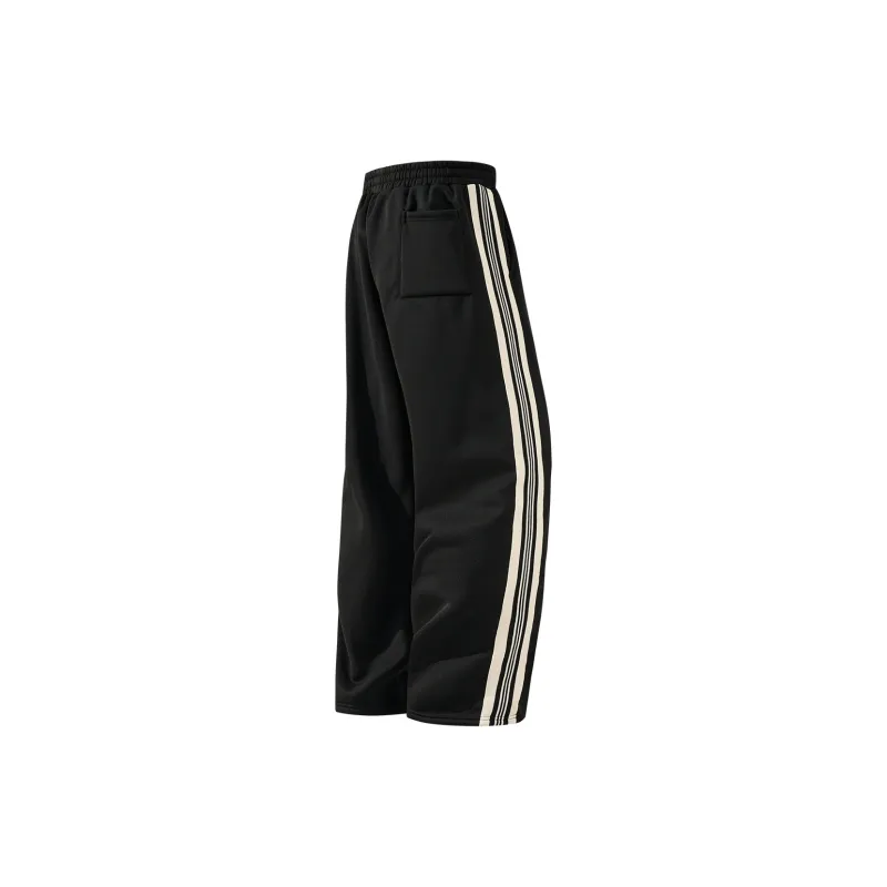Small Columns Under The Sea Casual Pants Unisex Black-1