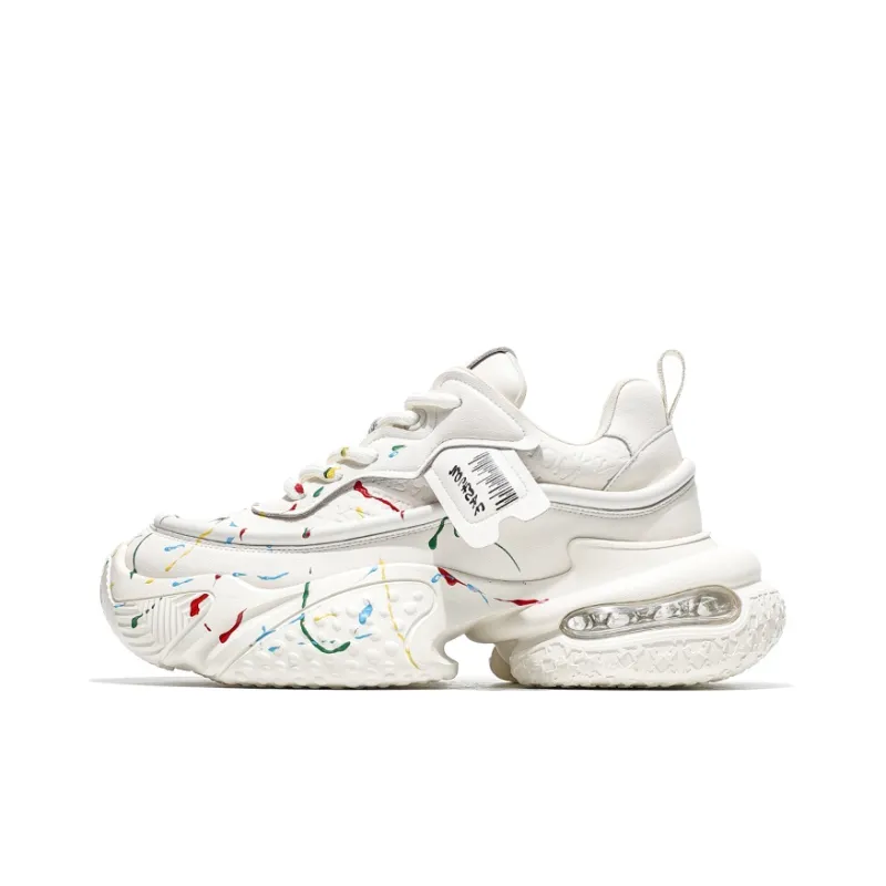 MOERBAI Spacewalk Series Cushioned Wear-Resistant Lightweight Height Increasing Low-Top Chunky Sneakers Men's-0