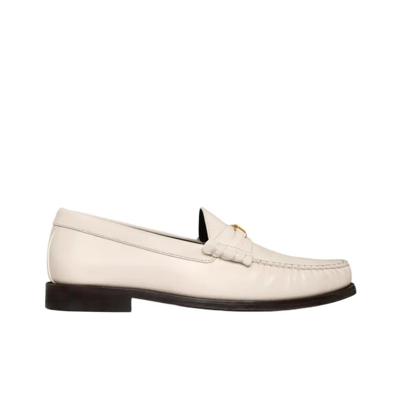 CELINE Luco Loafers Women's Beige-1