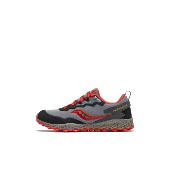 saucony Peregrine KDZ Big Kid 'Grey Red'