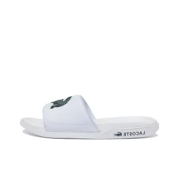 LACOSTE Slide Slippers Men's White/Dark Green