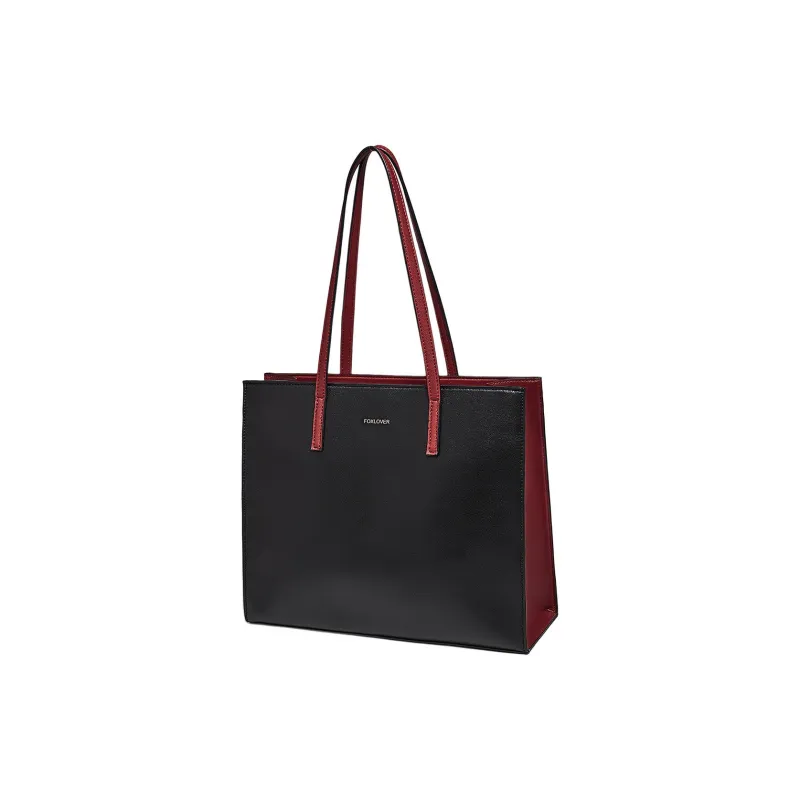 Marino Orlandi Synthetic Leather Tote Handbag Shoulder Bag Large Size Women's Black Red/Gray White Black-2