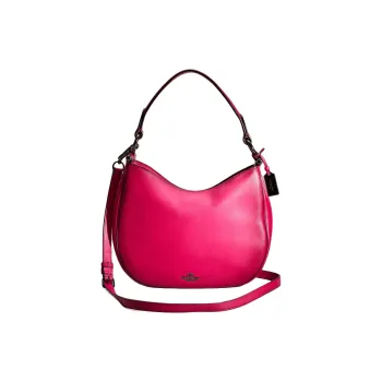 COACH Mae Glove Tanning Shoulder Bag Crossbody Bag Handbag Women's Cherry Color