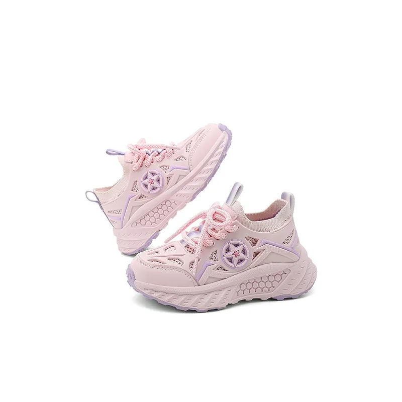 Jeep Anti Slip Wear Resistant Low Top Kids' Running Shoes Snowflake Pink Kids'-5