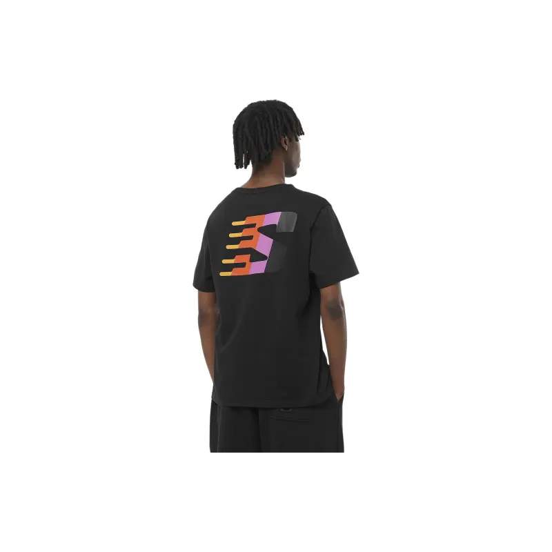 SALOMON SNOW INSPIRED FURIOUS LOGO T-Shirt Men's Pitch Black-1