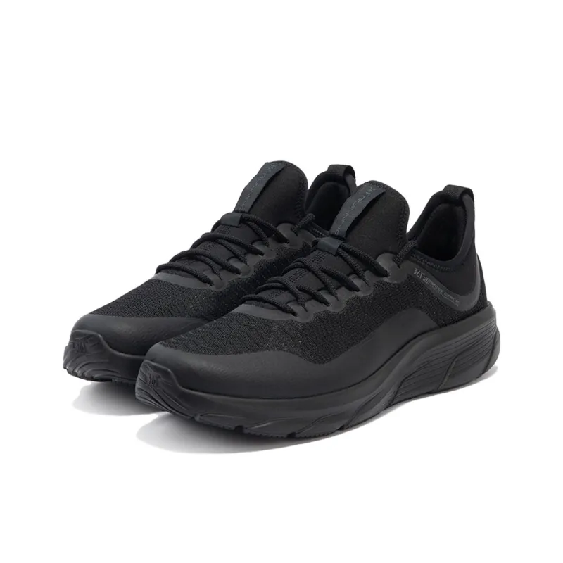 361° Wear resistant And Lightweight Low Top Casual Running Shoes Men's Black-2