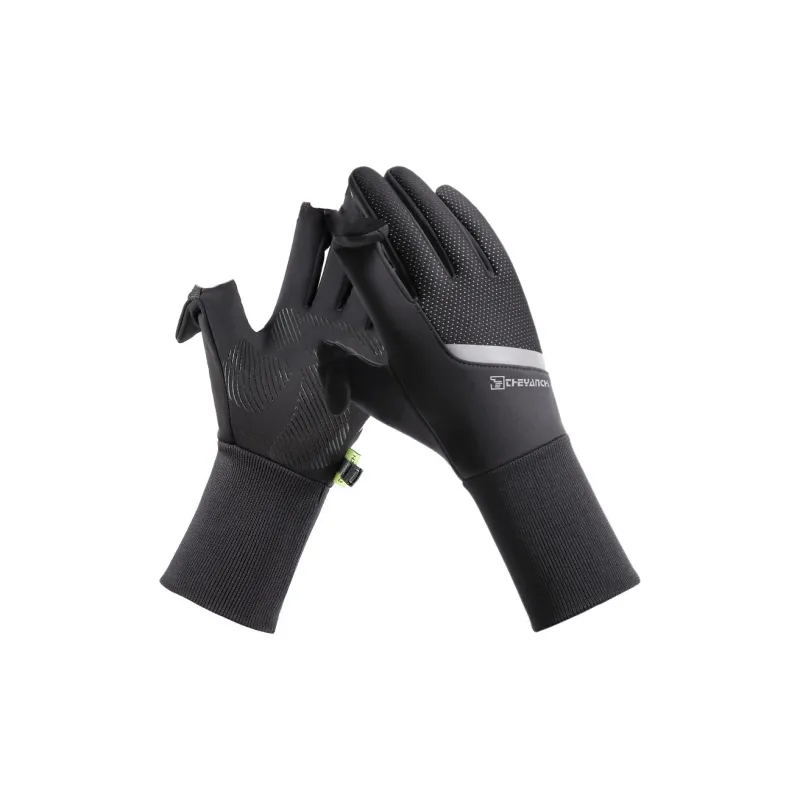 Yamaichi Maru Microfiber+O Particle Velvet+Dive Cloth+Conductive Fiber Cycling Gloves Men's-1