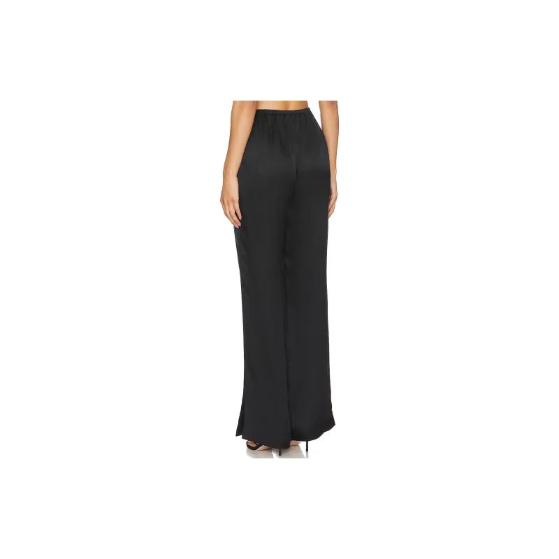 Anine Bing Aden Wide-Leg Elastic Waist Trousers-1