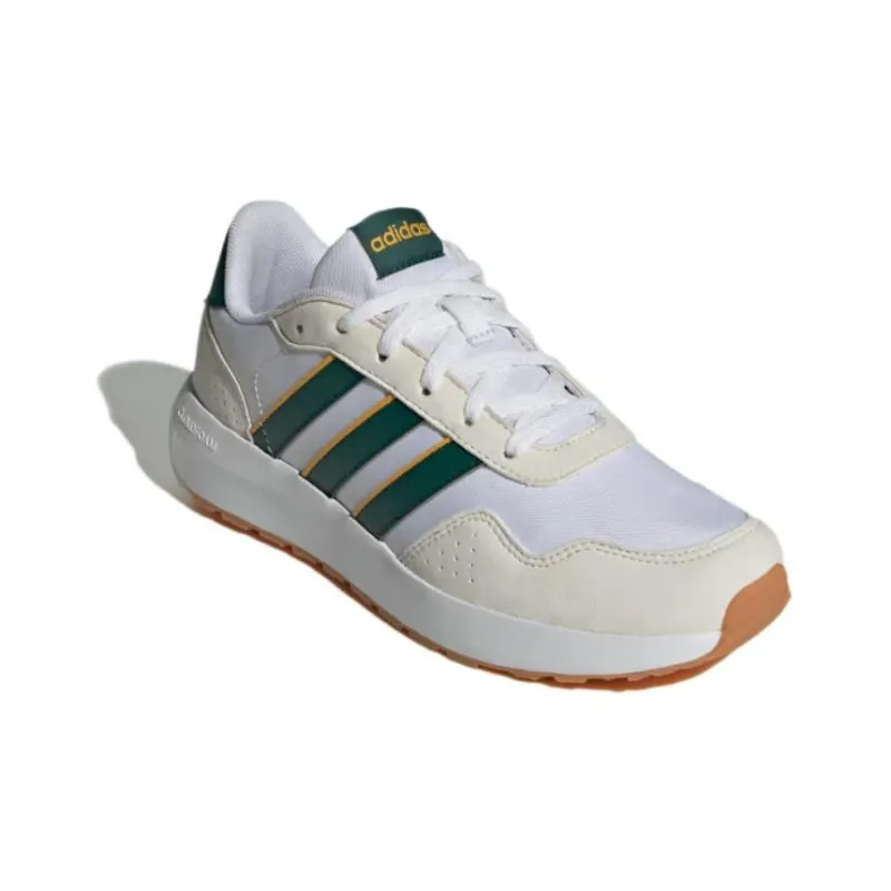 Adidas Slip Resistant Kids Lifestyle Shoes White Green Gold Teenagers-3