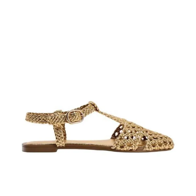 ZARA Roman Sandals Women's Gold-1