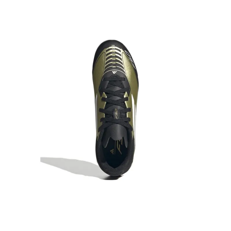 Adidas Anti-Slip Wear-Resistant Low-Top Kids' Soccer Shoes Gold Black And White Teenagers-3