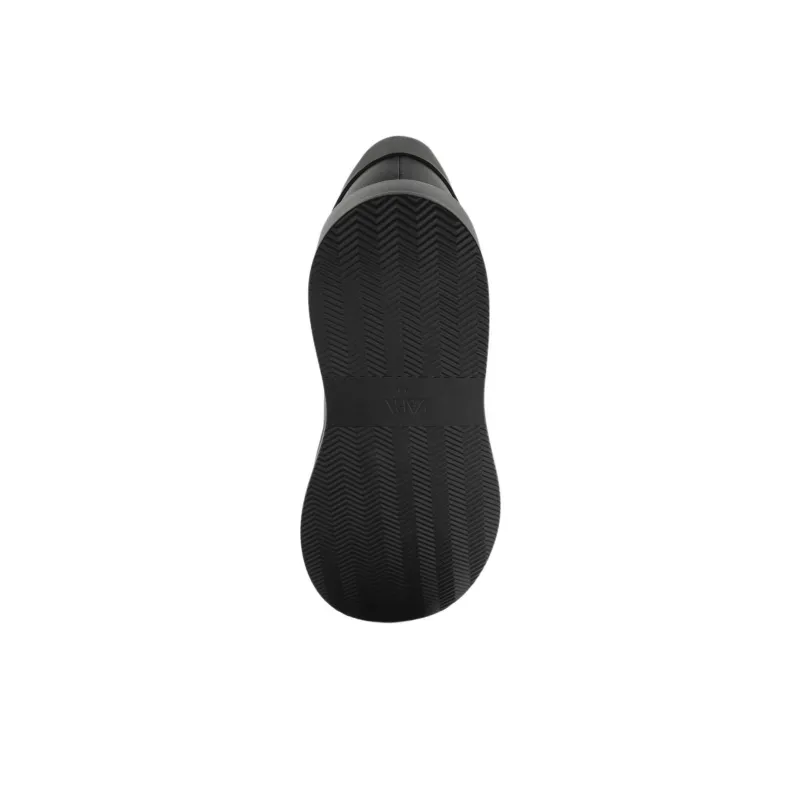 ZARA Slip Resistant Low Top Skateboard Shoes Men's Black-4