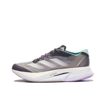 Adidas Adizero Boston 12 Anti Slip Wear Resistant Low Top Running Shoes Men's Gray