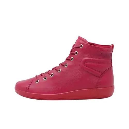 Ecco High-Top Skateboard Shoes Women's Pink