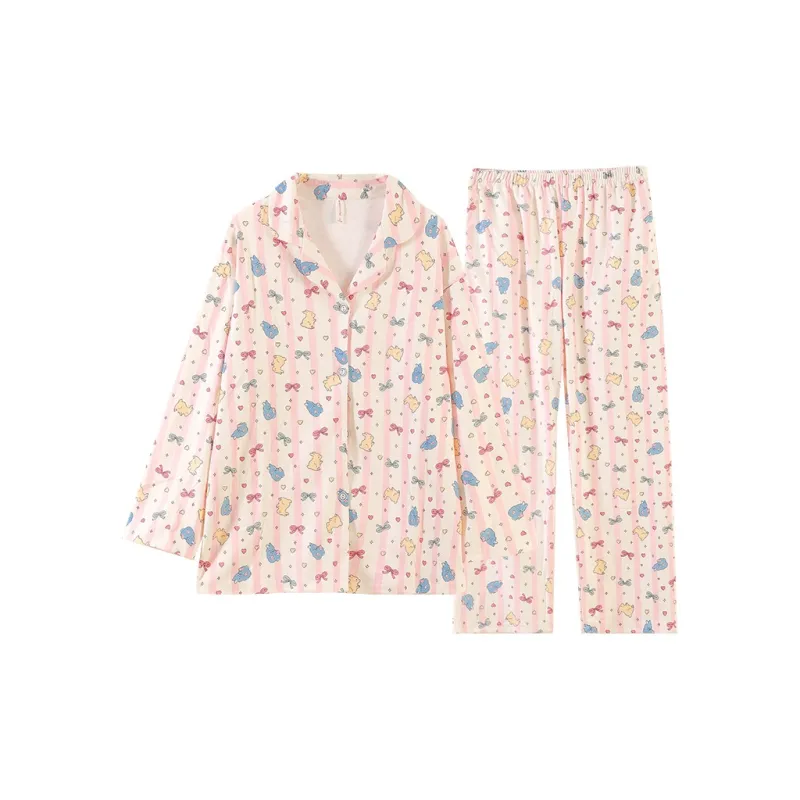 DanceBees Pajama Set Women's Apricot-0