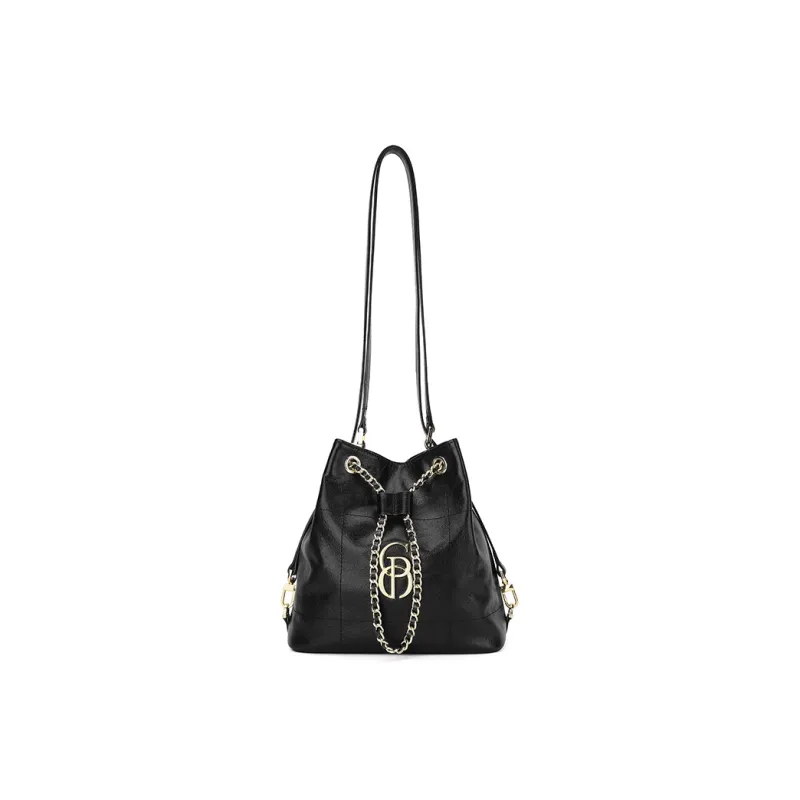 PIERRE CARDIN Premium One Shoulder Style Commute Crossbody Bag Women's Black/Brown-1
