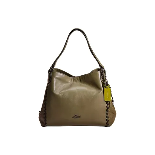 COACH Edie Calfskin One Shoulder Handbags Women's Bronze