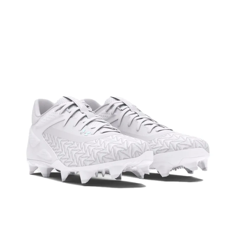 Under Armour Yard Anti Slip Wear Resistant Low Top Training Shoes Men's White Silver-1