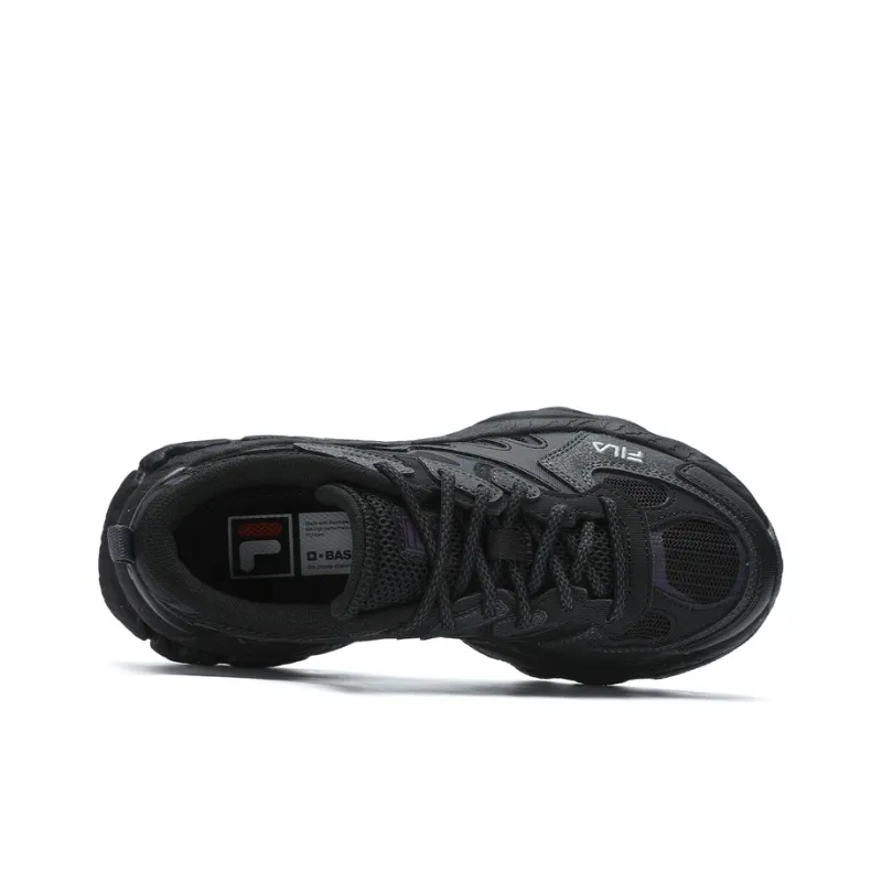 FILA Slip Resistant Low Top Running Shoes Women's Black Gray-3