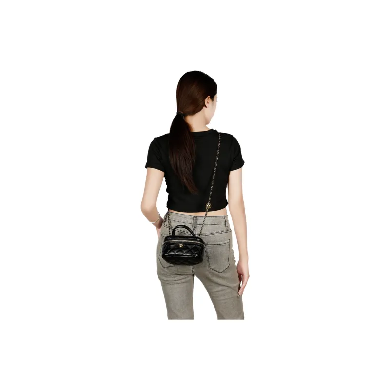 ANDSEEYOU Cow Leather Handbag Regular Women's Black-1