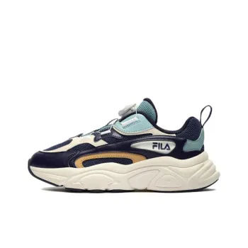 FILA KIDS BOA Anti Slip Wear Resistant Low Top Kids' Running Shoes Blue Teenagers
