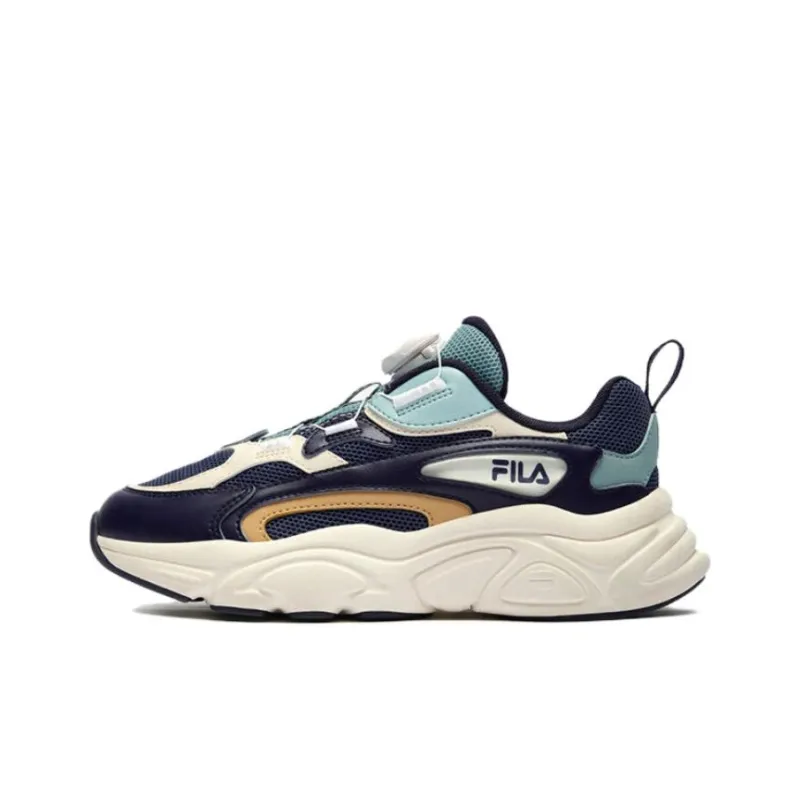 FILA KIDS Anti Slip Wear Resistant Low Top Kids' Running Shoes Blue Unisex-0