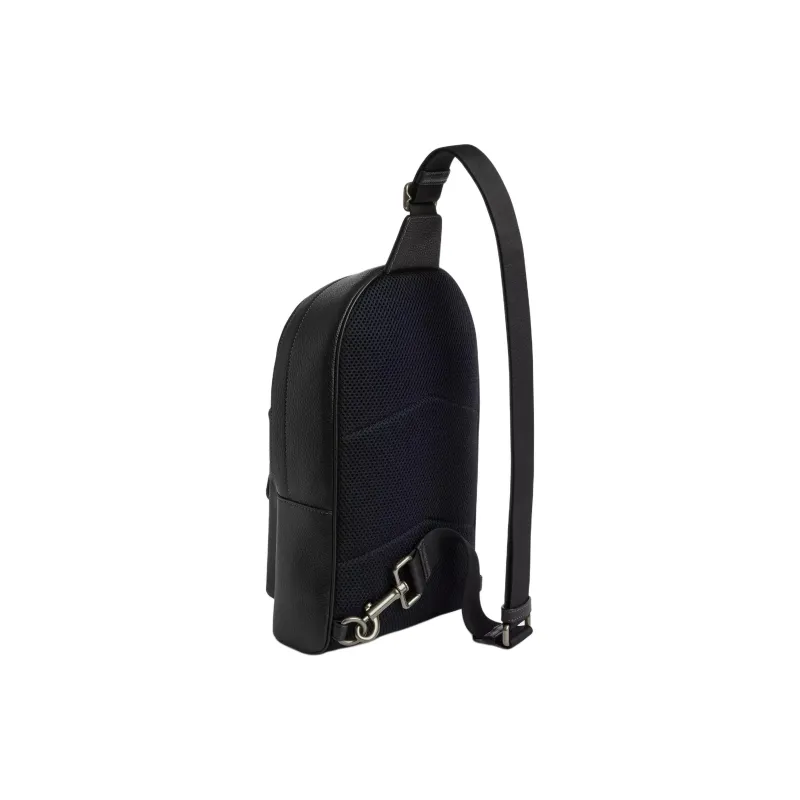 COACH Rowan Pebbled Leather Crossbody Fanny Pack Trumpets Men's Black-1