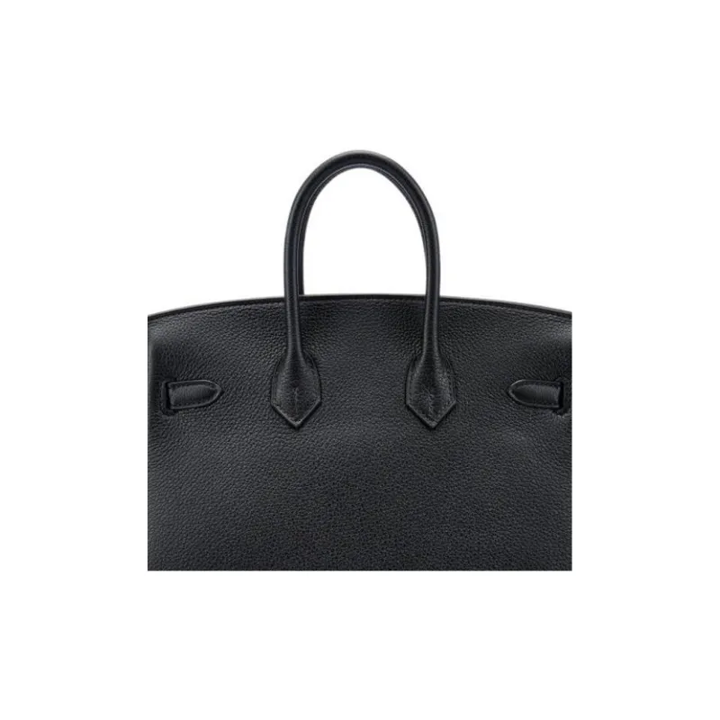 HERMES Birkin Togo Calfskin Birkin Bag Handbag Women's Black Inner Stitch 6T Tundra-3