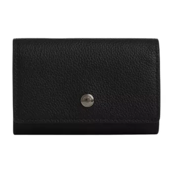 COACH Smooth Leather Key Pouch Large Size Men's Black