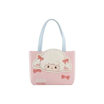Holding Bamboo Polyester With Canvas Shoulder Bag Regular Unisex Pink