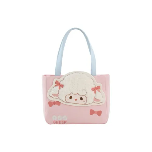 Holding bamboo Shoulder Bags Little Lamb Shoulder Bags Pink