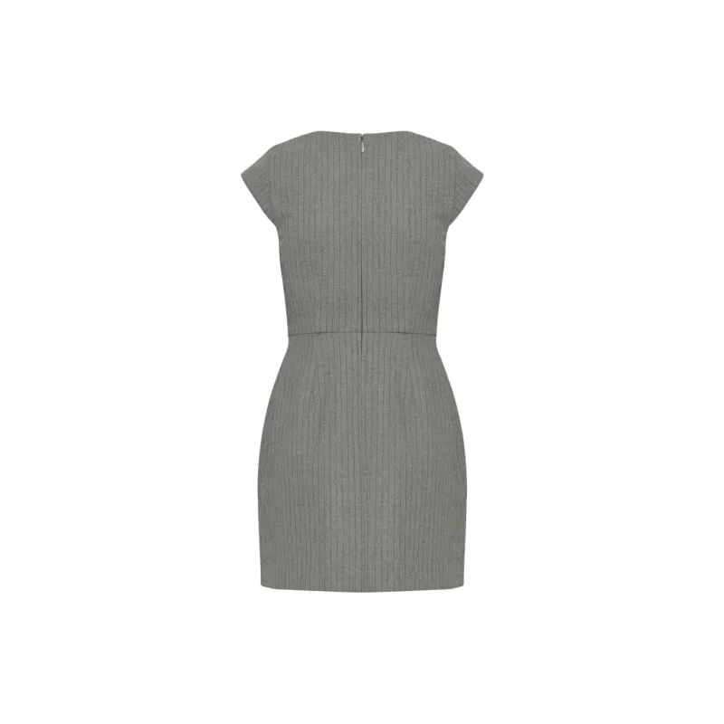 ARITZIA FW24 Wilfred Celeste Dress Short-Sleeved Dresses Women's H Dark Grey Coal Grey-1