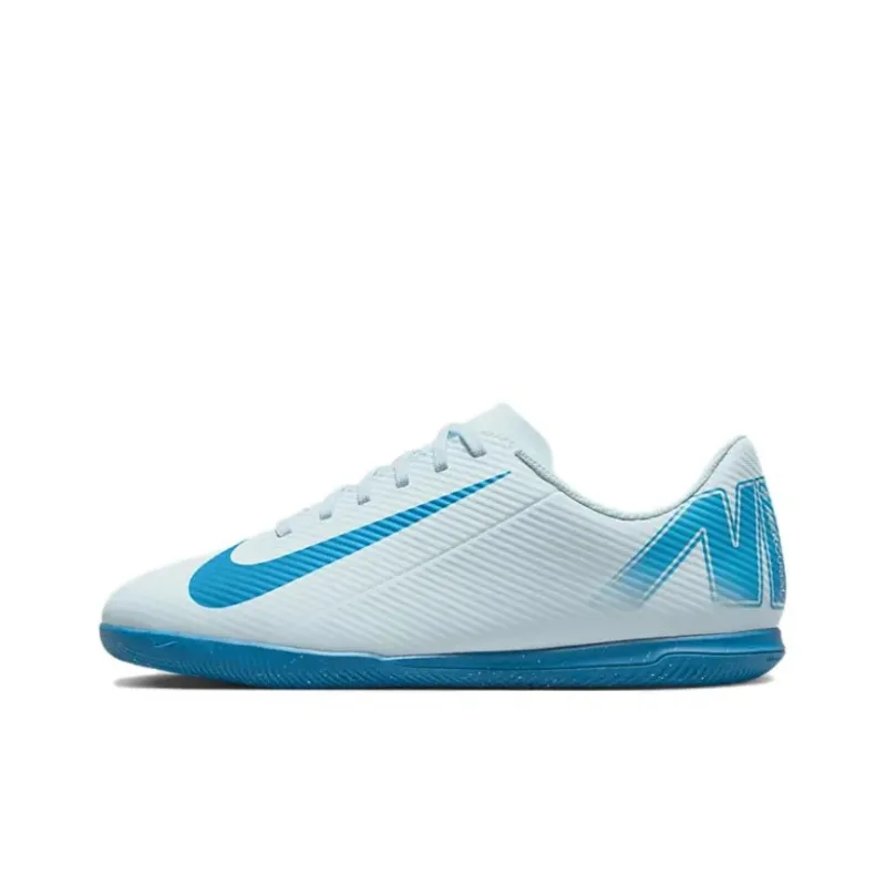Nike Mercurial Vapor 16 Anti Slip Wear Resistant Low Top Kids' Soccer Shoes Blue Teenagers-0