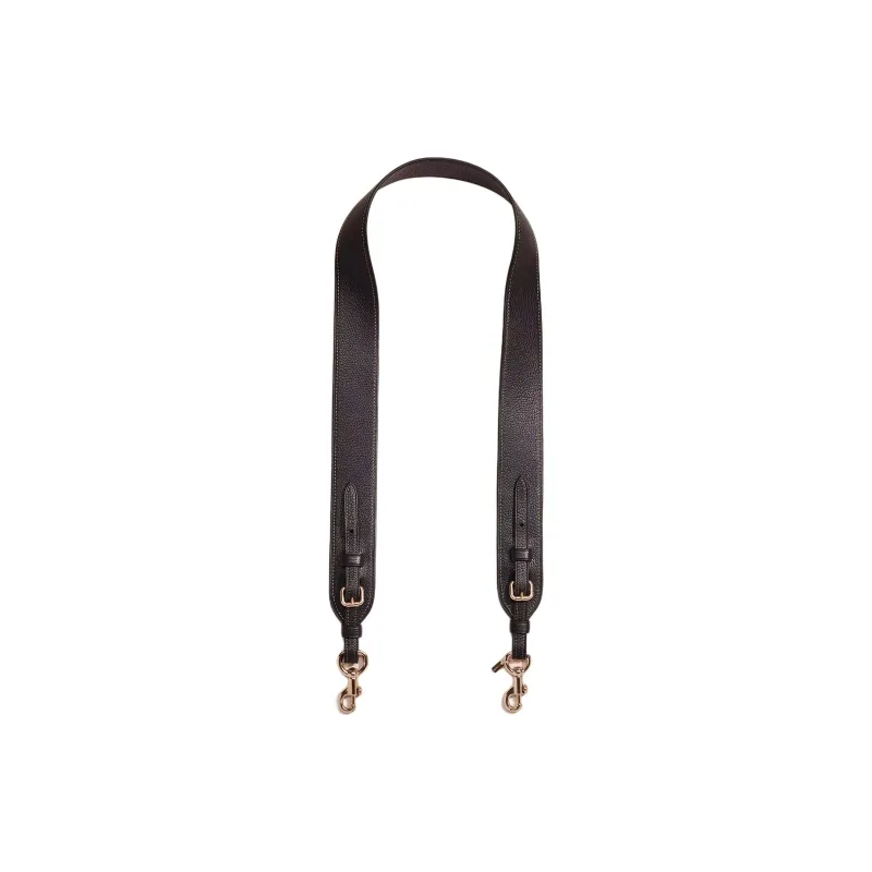 COACH Novelty Polished Pebble Leather Bag Strap Women's Gold & Black-0