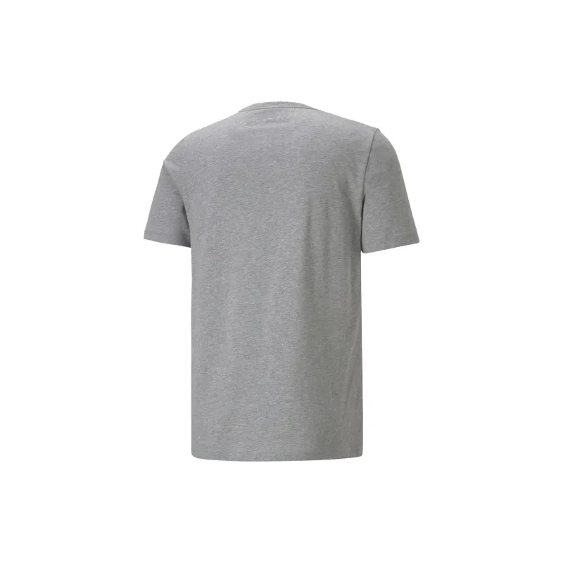 PUMA ESS SMALL LOGO TEE MEDIUM GREY HEATHER-M T-Shirt Men's Gray-1