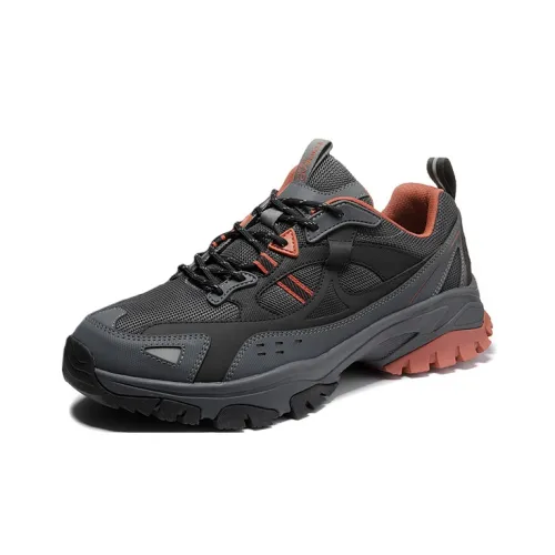 TOREAD Hiking / Trekking Shoes Men Low-Top Dark Gray \ Black