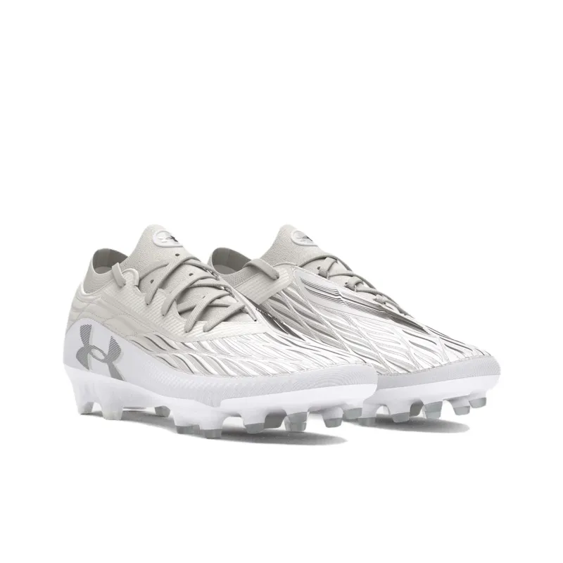 Under Armour MAGNETICO ELITE 4 FG Firm Ground Anti Slip Wear Resistant Soccer Shoes Unisex White-1