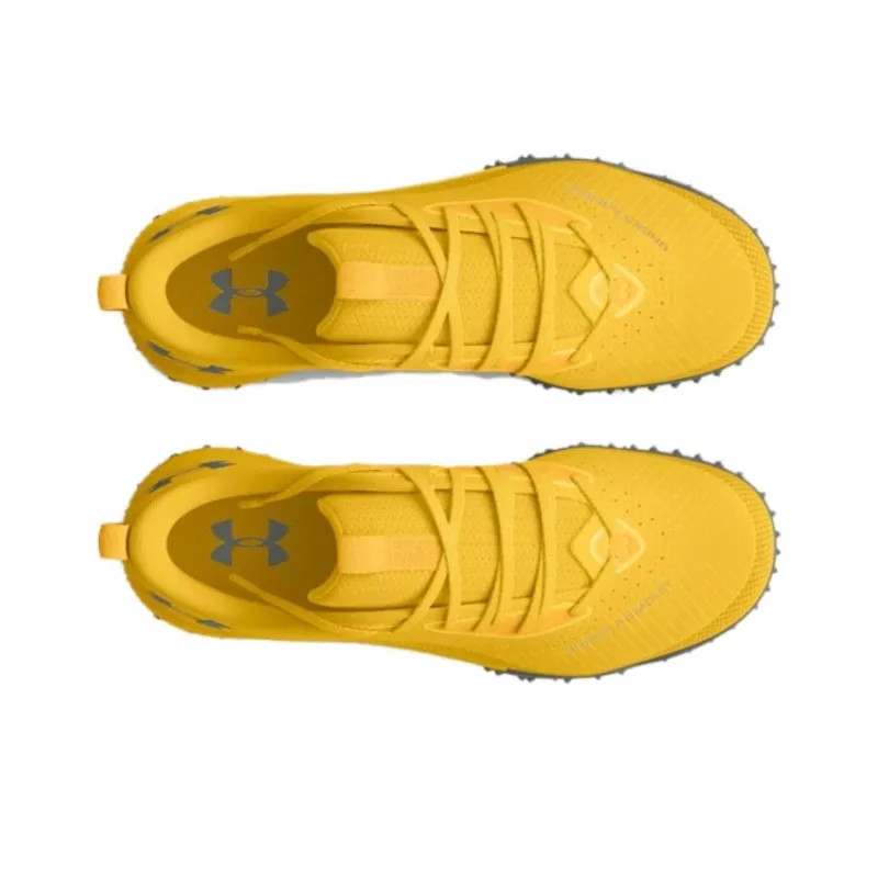 Under Armour Shadow 2 Anti Slip Wear Resistant Soccer Shoes Unisex Earth Yellow-3