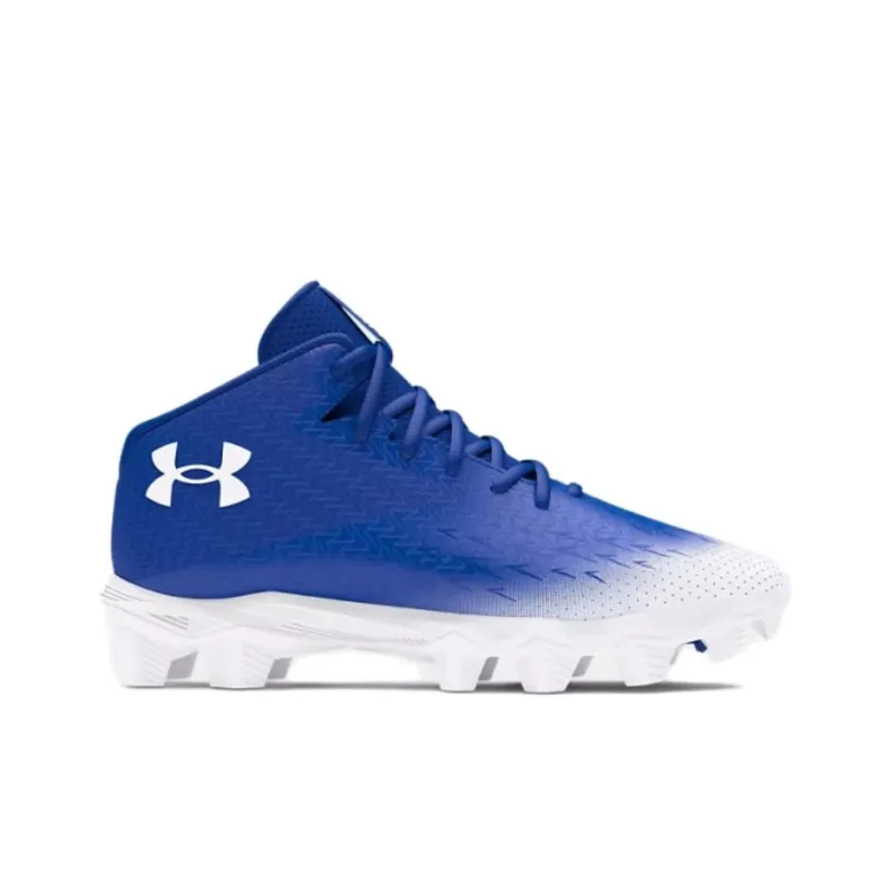 Under Armour Spotlight Franchise 4 Anti Slip Wear Resistant Soccer Shoes Men's Blue-1