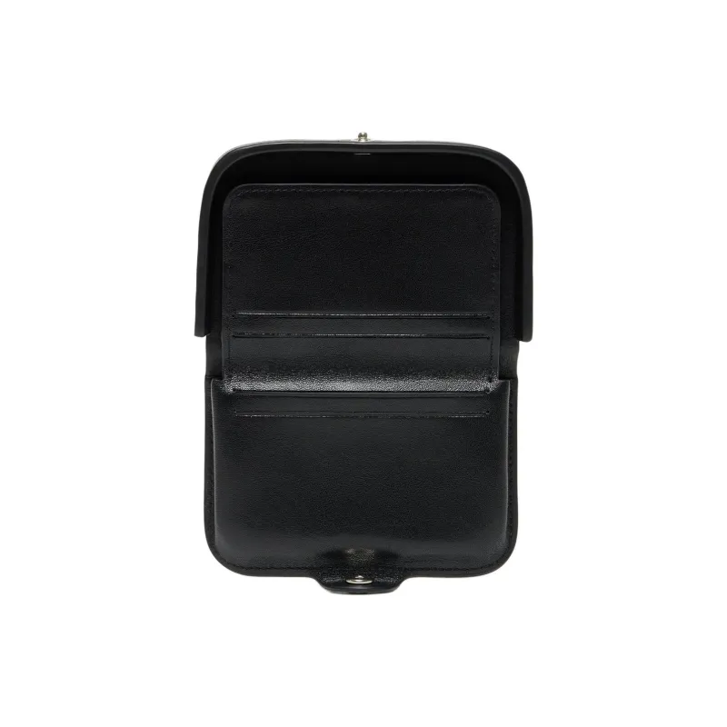 LACOSTE Cow Leather Card Holder Men's Black-3