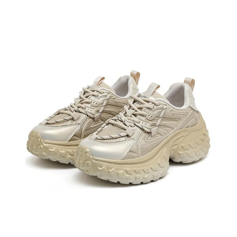 DAPHNE Low Top Chunky Sneakers Women's Champagne-2