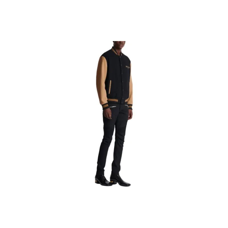 BALMAIN Logo Detailed Long Sleeved Varsity Jacket-3