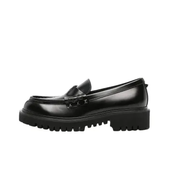 Valentino ROCKSTUD Loafers 3cm Women's Black