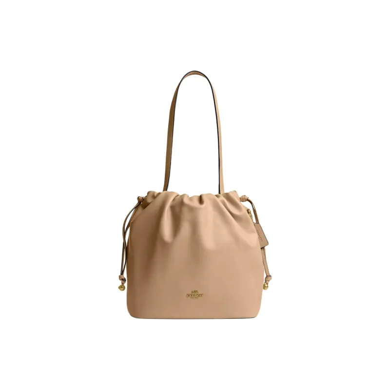 COACH Faye Smooth Leather Tote Bag, Shopping Bag, Handbag, Shoulder Bag Tubas Women's Light Brown-0