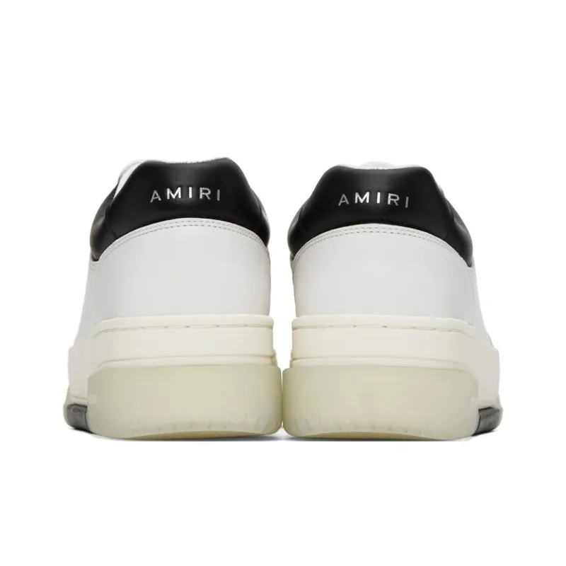 AMIRI Stadium Low Skateboard Shoes Women's Low-Top Black/White-3