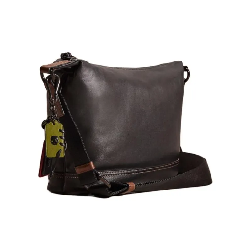 COACH PacerMessenger Smooth Leather Shoulder Bag Crossbody Bag Regular Women's Black-2