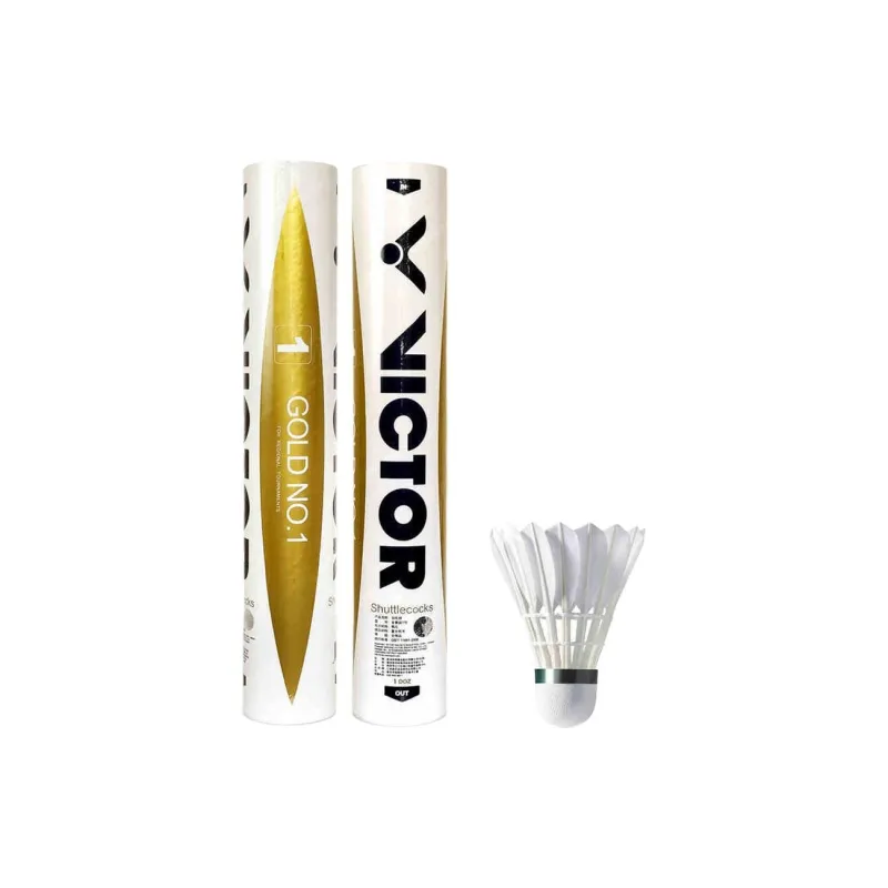 VICTOR GOLD NO.1 Duck Feather Shuttlecock 12 Pack CiGu Duck Feather Middle Board Duck Feather Outdoor Shuttlecocks-2