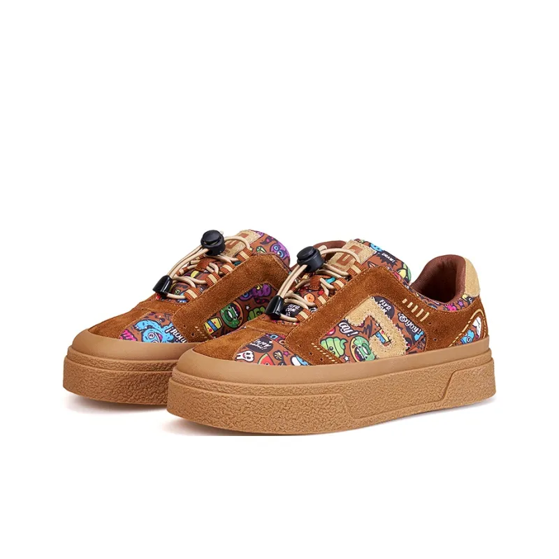 Joy&Mario Height Increasing Low-Top Skateboard Shoes Women's-6